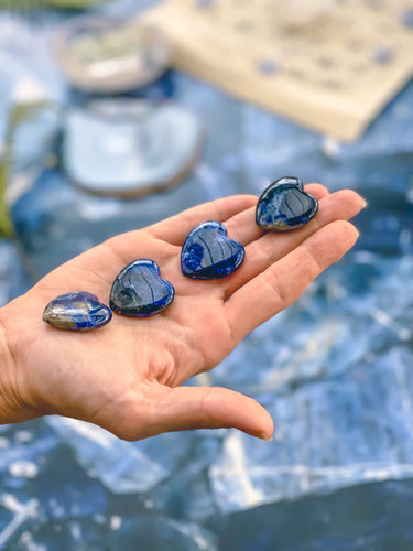 Petite Polished Sodalite Heart